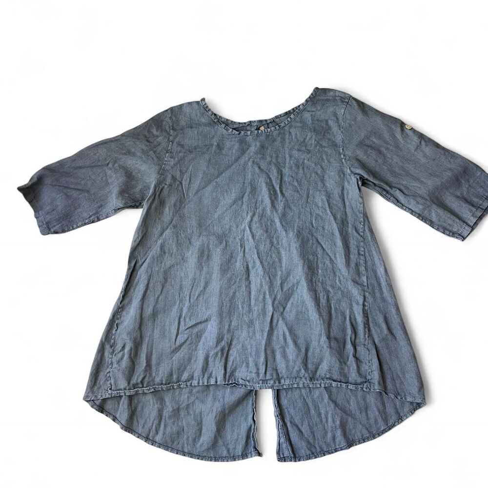 Alexandre Laurent Linen Tunic Dress top made in Italy with a relaxed fit